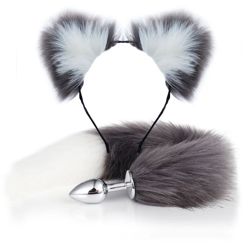 Sexy Fox Metal Butt Plug Tail Set With Hairpin Kit 10 Colors Anal Butplug Tail Prostate Massager Butt Plug For Couple Cosplay_voghion.com