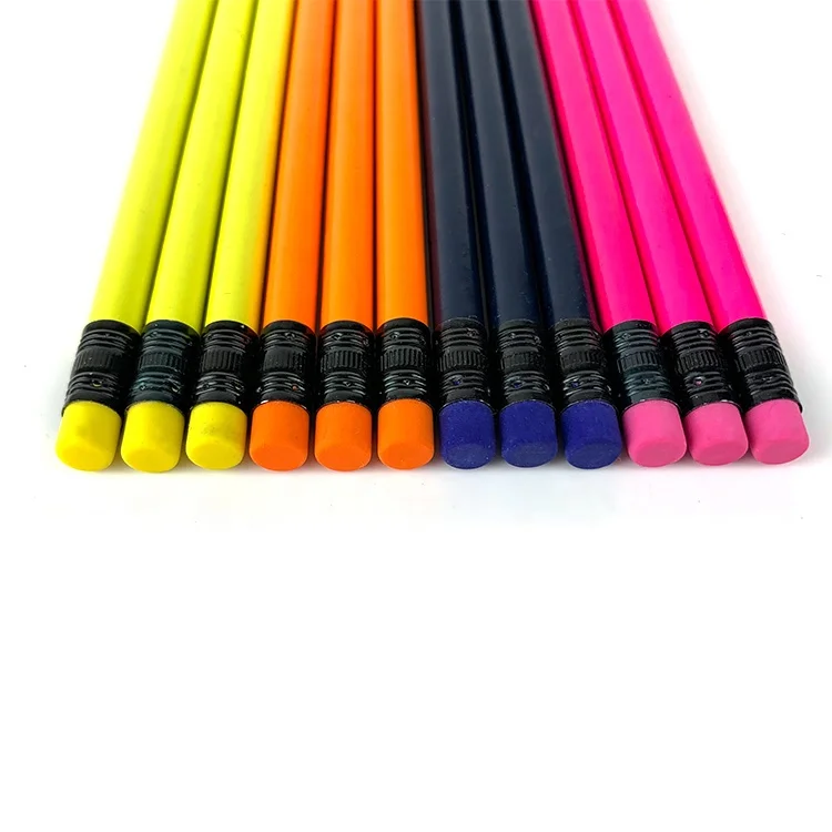 Promotional Custom Logo Sketch Pencil Set School Supplies Standard Lapices 2b Hb Lead Pencil Cheap Wooden for Children Colored