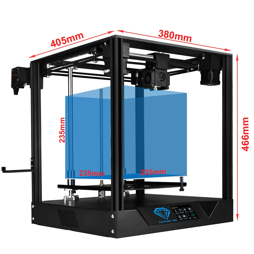 TWOTREES Sapphire pro professional fast speed Aluminum DIY with Resume Print large 3d printer