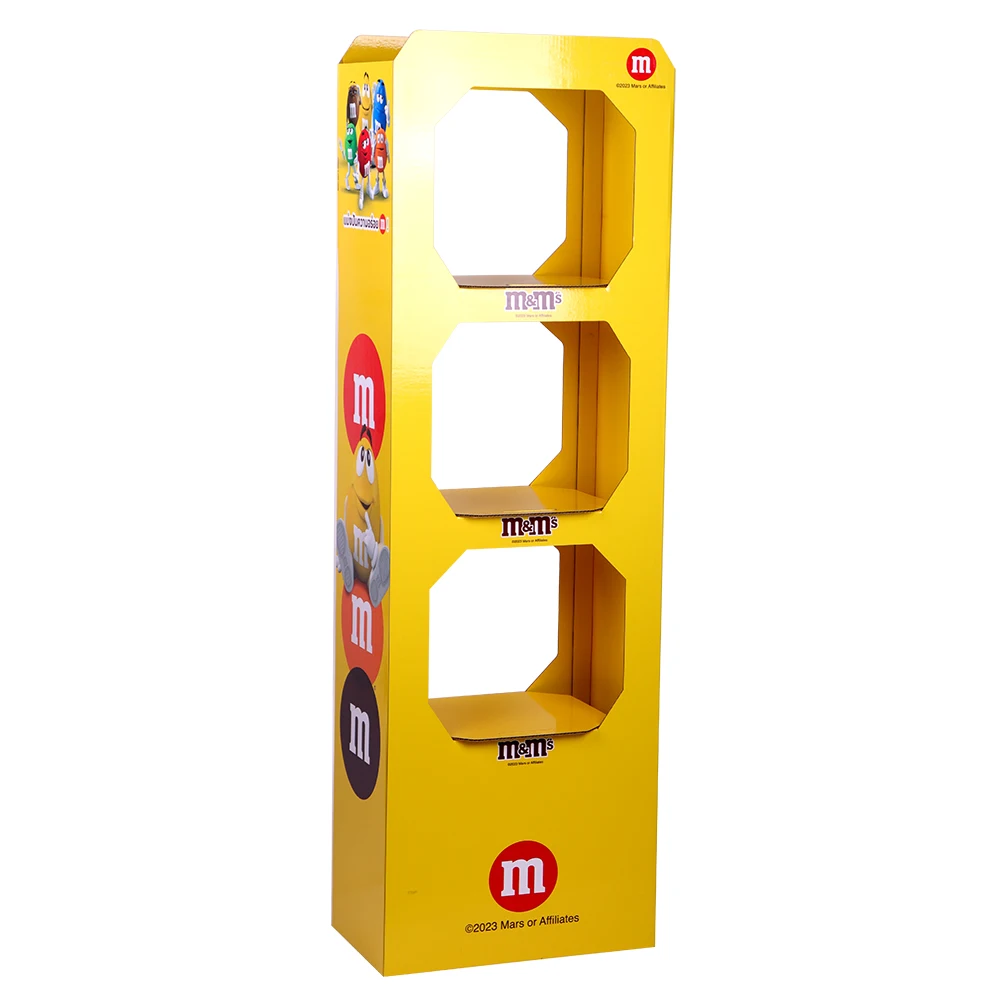 Custom Designed Foldable Cardboard Pop-Up Display Stand for Shopping Mall for Candy Snacks Promotion & Exhibitions