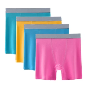 Womens Cotton Spandex Underwear Breathable High Waist Boy Shorts Ladies Full Coverage Panties Wholesale