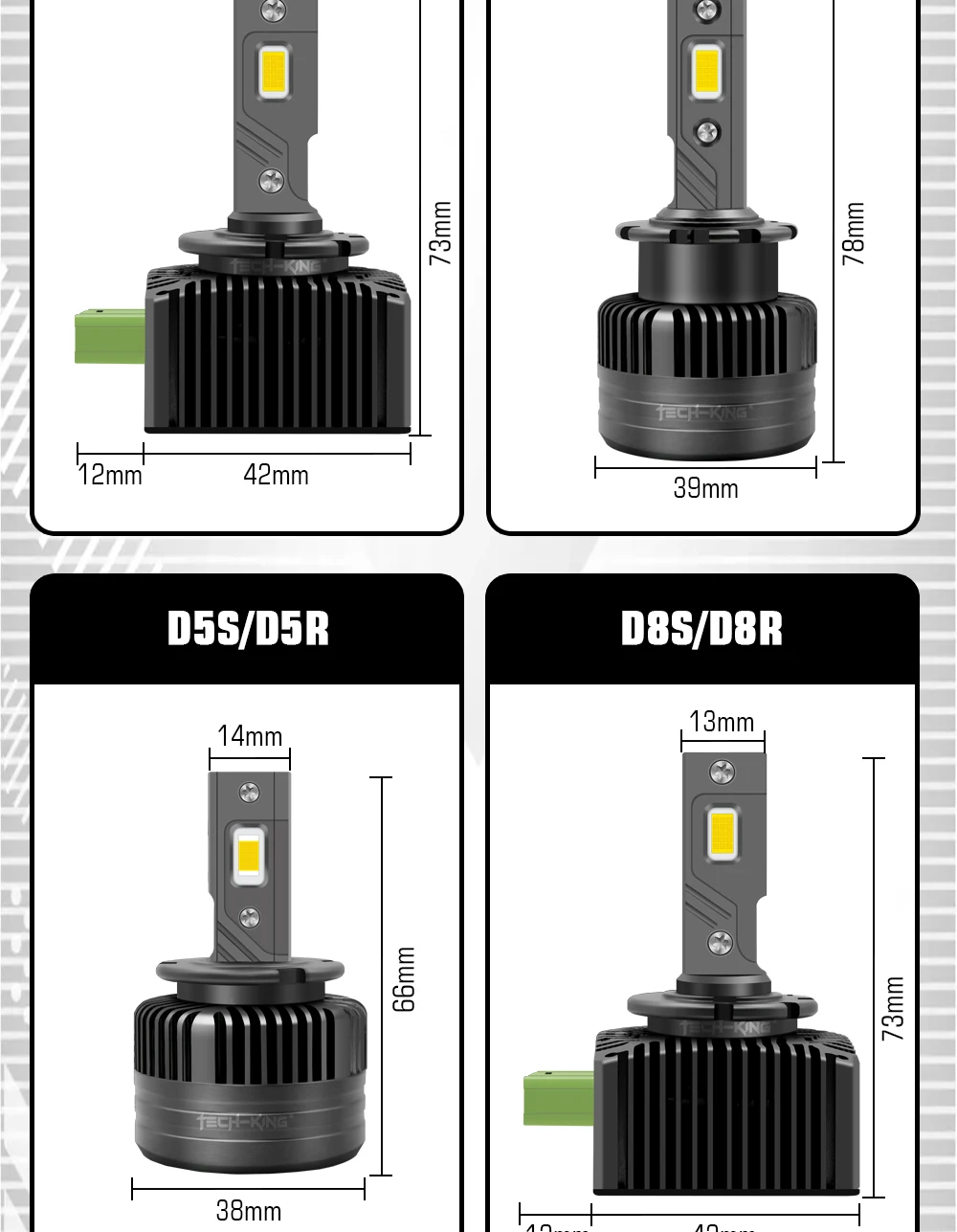 Car LED front light 110W 12000LM 6000K bright d3s non -destructive installation directly replace the original car bulb D2s D1s