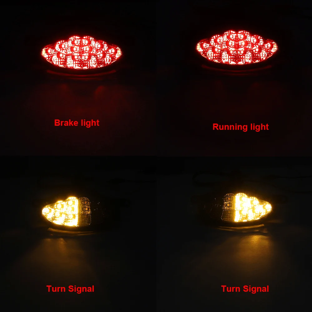 For 125 200 250 390 2013-2016 Models Smoked Motorcycle LED Rear Brake Tail Light Turn Signal Lamps