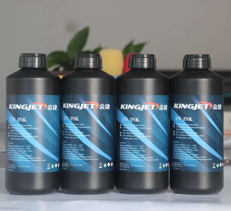 Best Price Original UV Inkjet Printer Ink KINGJET Led Curable Hologram UV Printing Ink for Eps