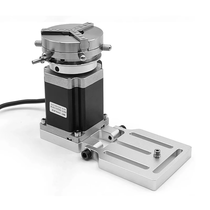 LY CNC Engraver 69 Series Ring Jewelry Rotary Axis With Spring Clamp Jig for Fiber Laser Carving Marking Engraving Machine 24V