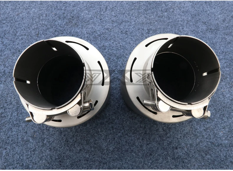 Customized Stainless Steel Exhaust Tailpipe Baking Finish Drilled Exhaust Pipe Universal