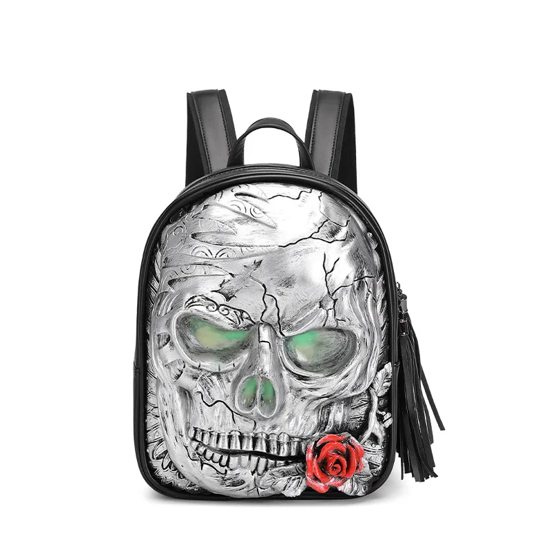 デニムボーンバッグ　skeleton printed shoulderbag　3 3d skull backpack | eBay