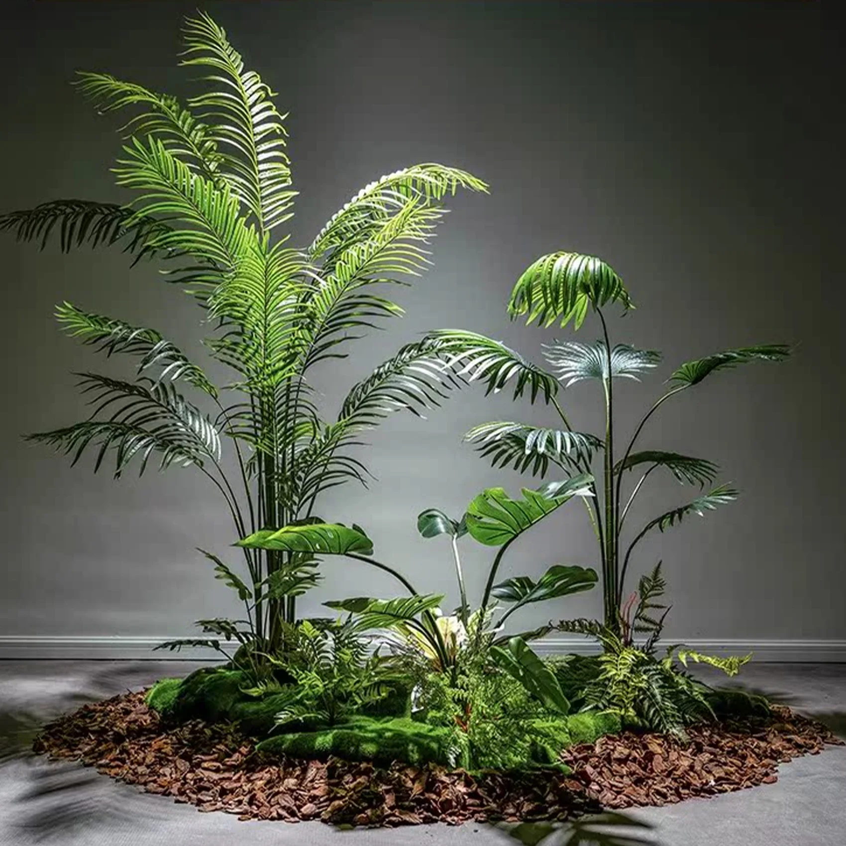 Modern Live Artificial Bonsai Tree Plastic Pot Bedroom Garden Plastic Landscaping Plants for Home Decor Office Decoration