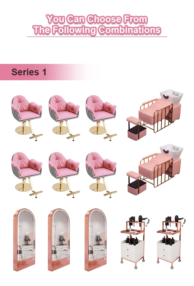 Modern Beauty Salon Furniture Sets Modern Luxury Yellow Barber Chairs