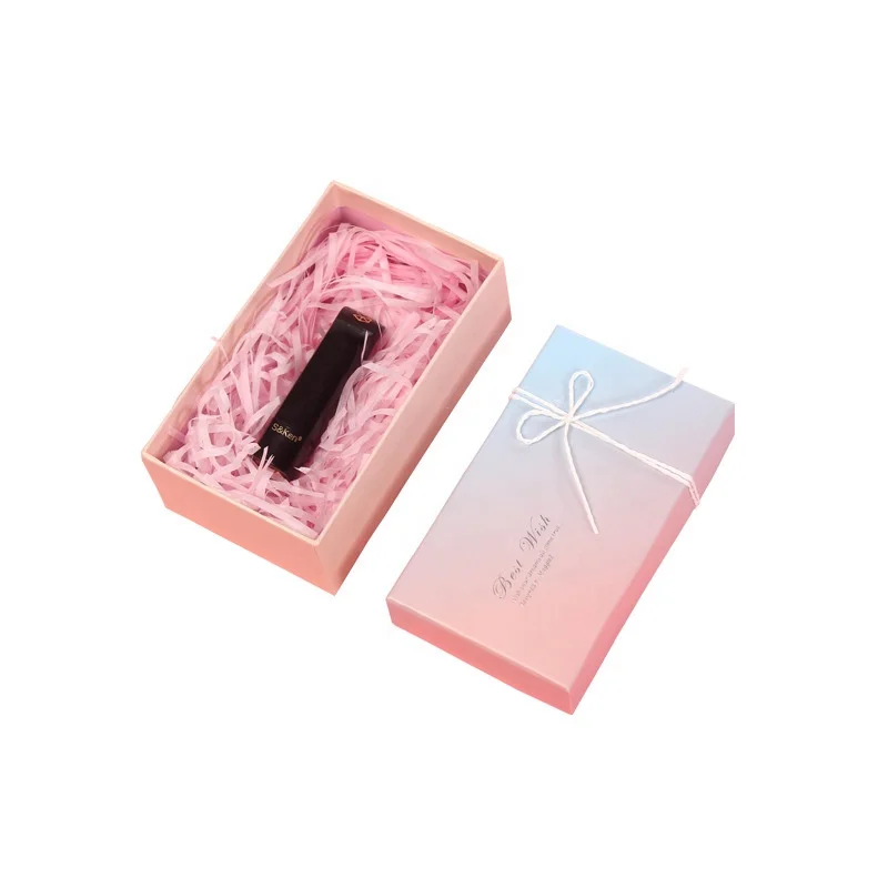 Fancy Design Laser Printing Cardboard Lipstick holographic cosmetic packaging gift packing paper box