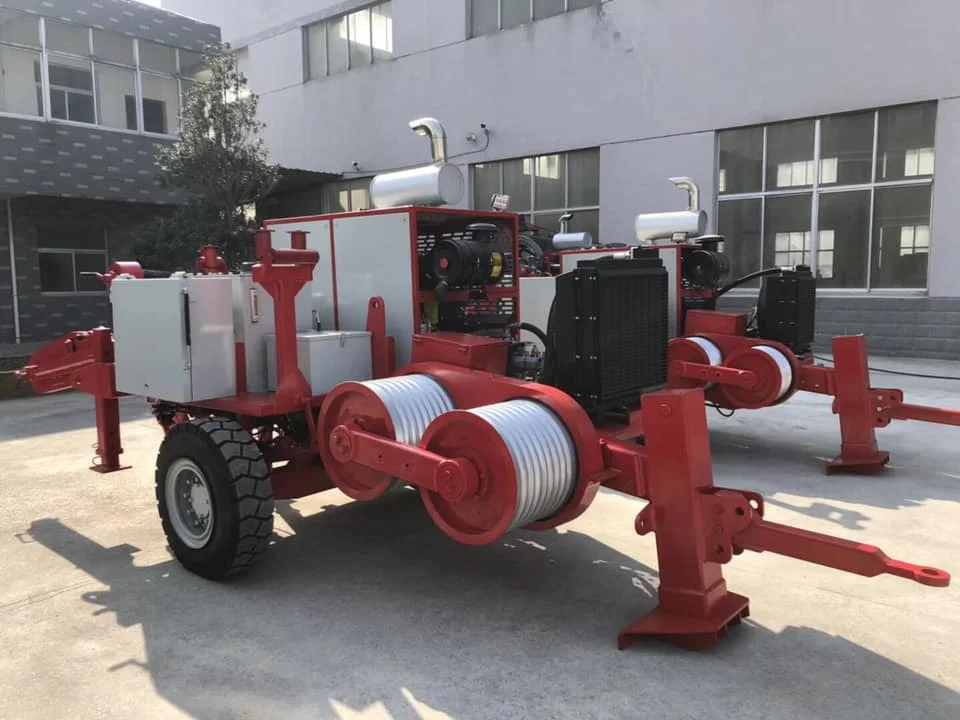 Cable String Machine Overhead Line Cable Stringing Equipment 220 Tons Hydraulic Cable Puller ...