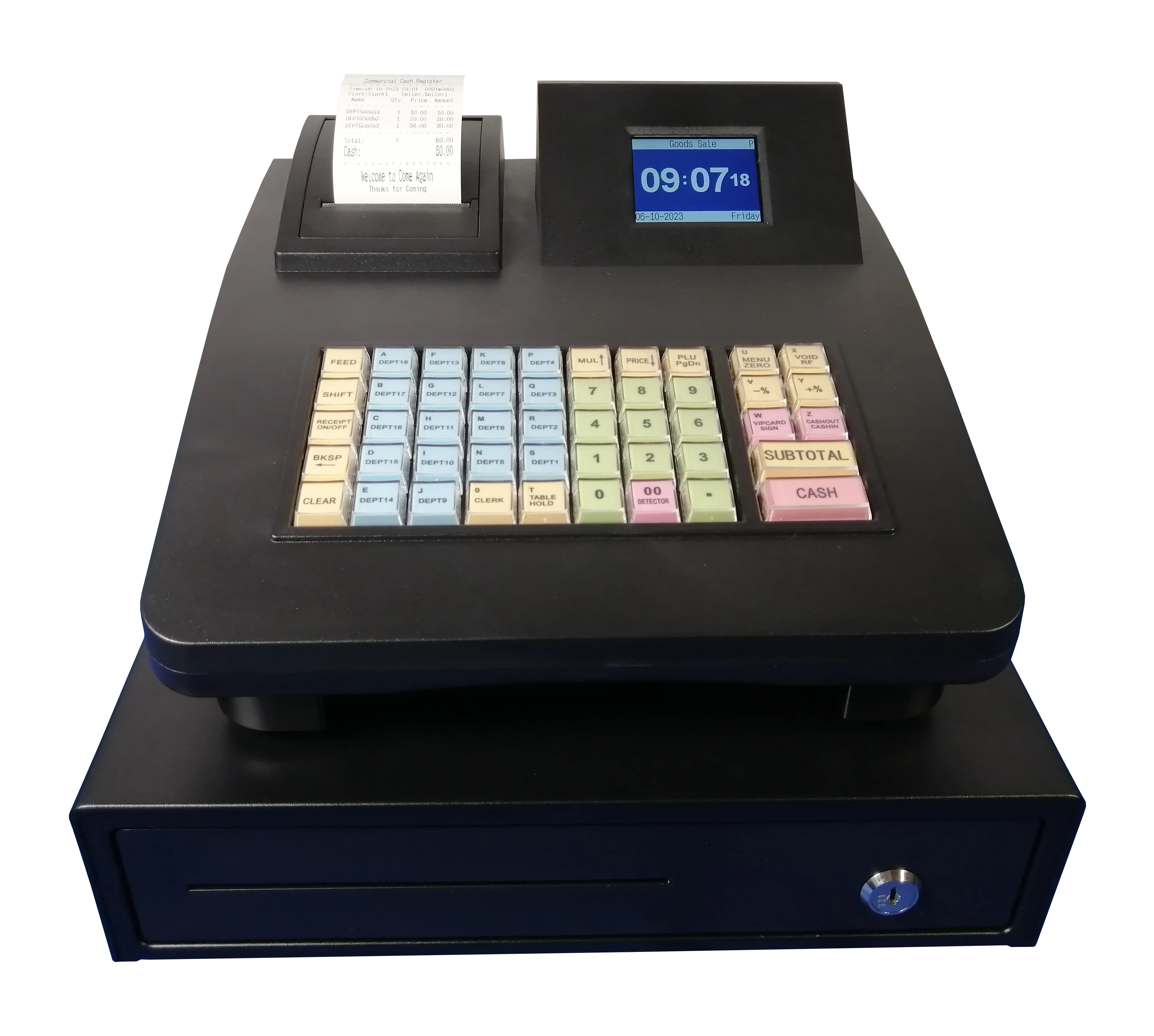 Traditional 48keys Keyboard Electronic Cash Register 686A