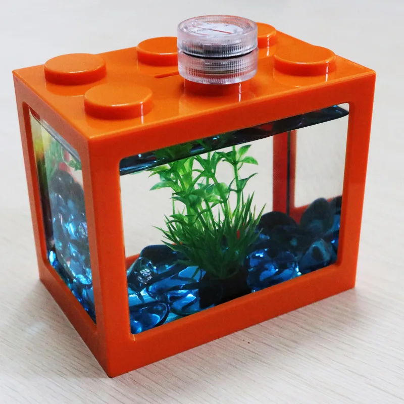 Small Aquarium Fish Tank Office Table Desktop Acrylic Marine Aquarium Fish Tank