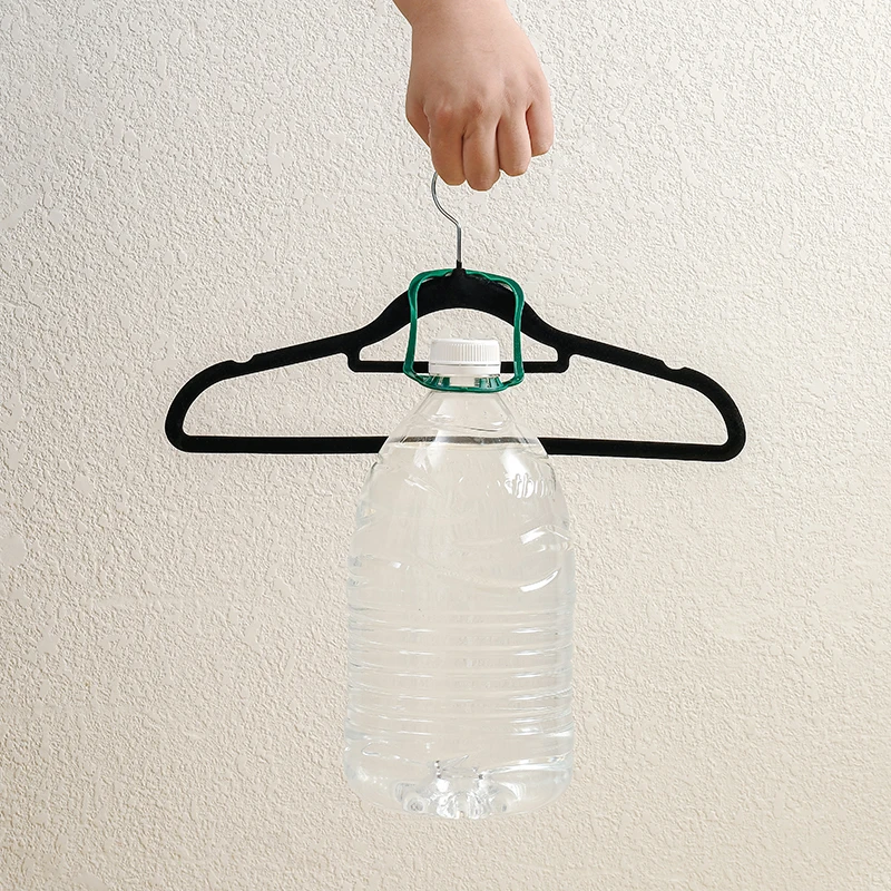 Flocking Rack 50 Pack Customized logo Non-slip Flocking Rack Velvet Clothes Hanger ...