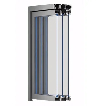 ultra-narrow aluminum indoor patio triple glazed glass swing sliding door for home