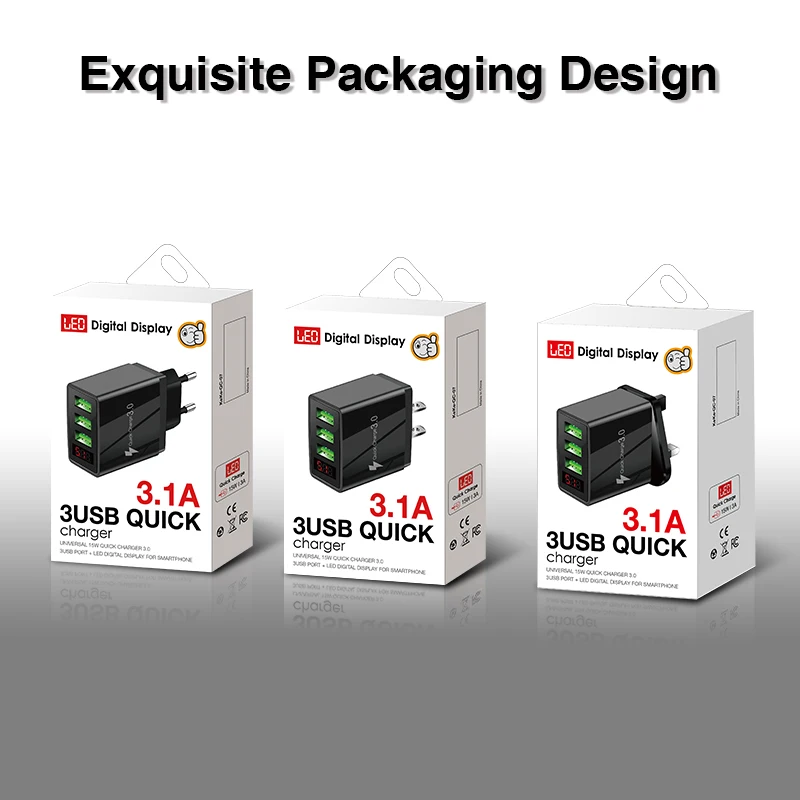 
Дешевое зарядное устройство с цифровым дисплеем для ЕС/США/Великобритании 3,1 А, адаптер для быстрой зарядки, настенные зарядные устройства для мобильного телефона, быстрое зарядное устройство для мобильного телефона 