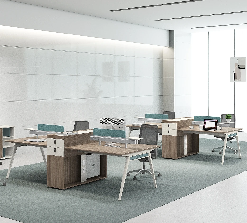 Популярная Офисная Мебель 2022 года современный офисный стол для четырех человек в космическом