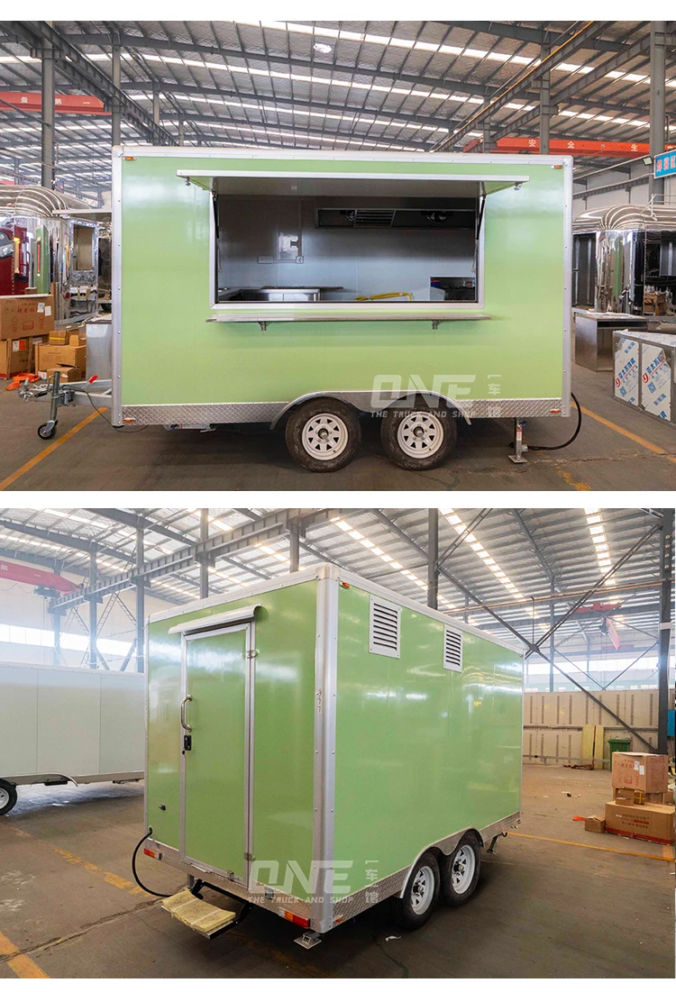 One Full Kitchen Equipment Food Cart Ice Cream Food Truck Mini Food