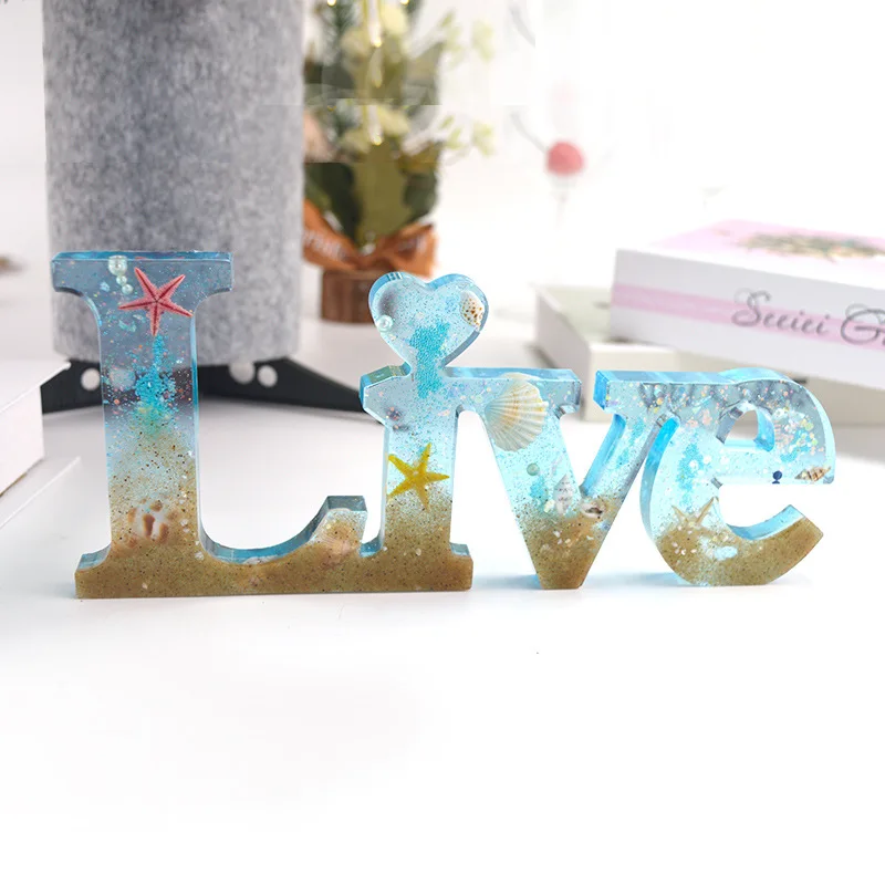 Silicone Epoxy Resin Molds Love Home Family Alphabet Letter Molds