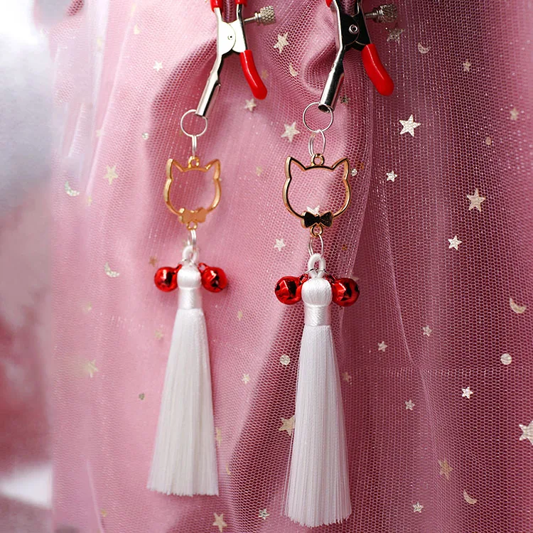 Adjustable Female Nipple Clamps Sexy Toy Bed Sex Props Cute Cat Little Bell  Nipple Accessories SM Flirting Bdsm Sex Toys