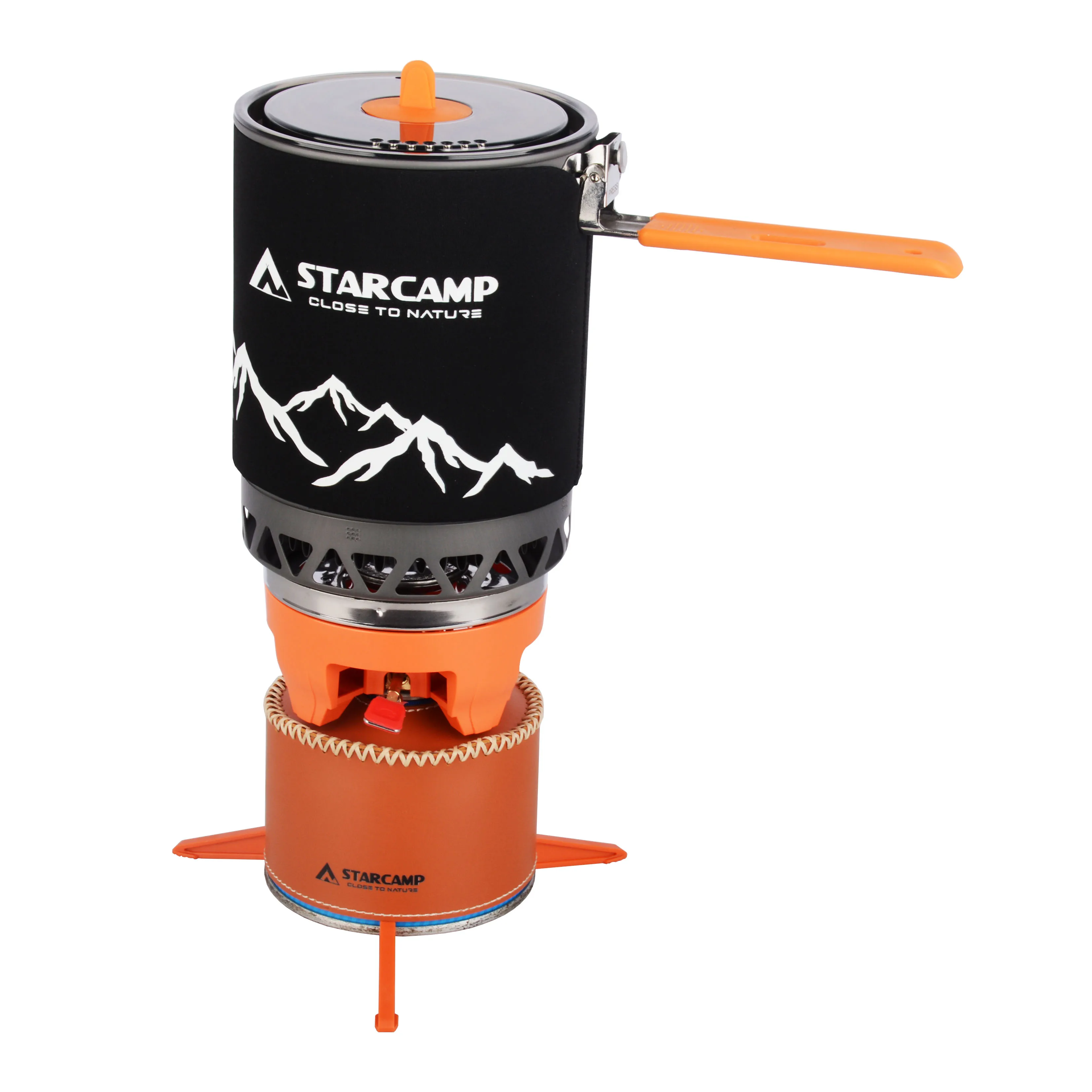 STARCAMP 1800ml Outdoor Camping Cooking System Hiking Fastboil Jet Cooker Gas Stove Gas Burner With Pot Backpacking Stove