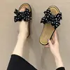Polo dot bow-black