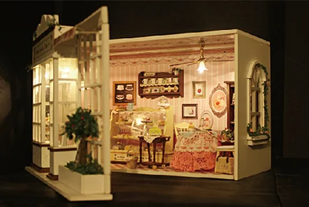 
 Детский игрушечный домик «сделай сам», сборный кукольный домик, модель мебели с голосовым управлением, деревянный игрушечный домик с подсветкой и музыкой  