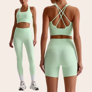 Special Offer for Best Seller Women's Soft Compression Quick Dry Lightweight Yoga Shorts Bra Set Quick Dry Active Fitness