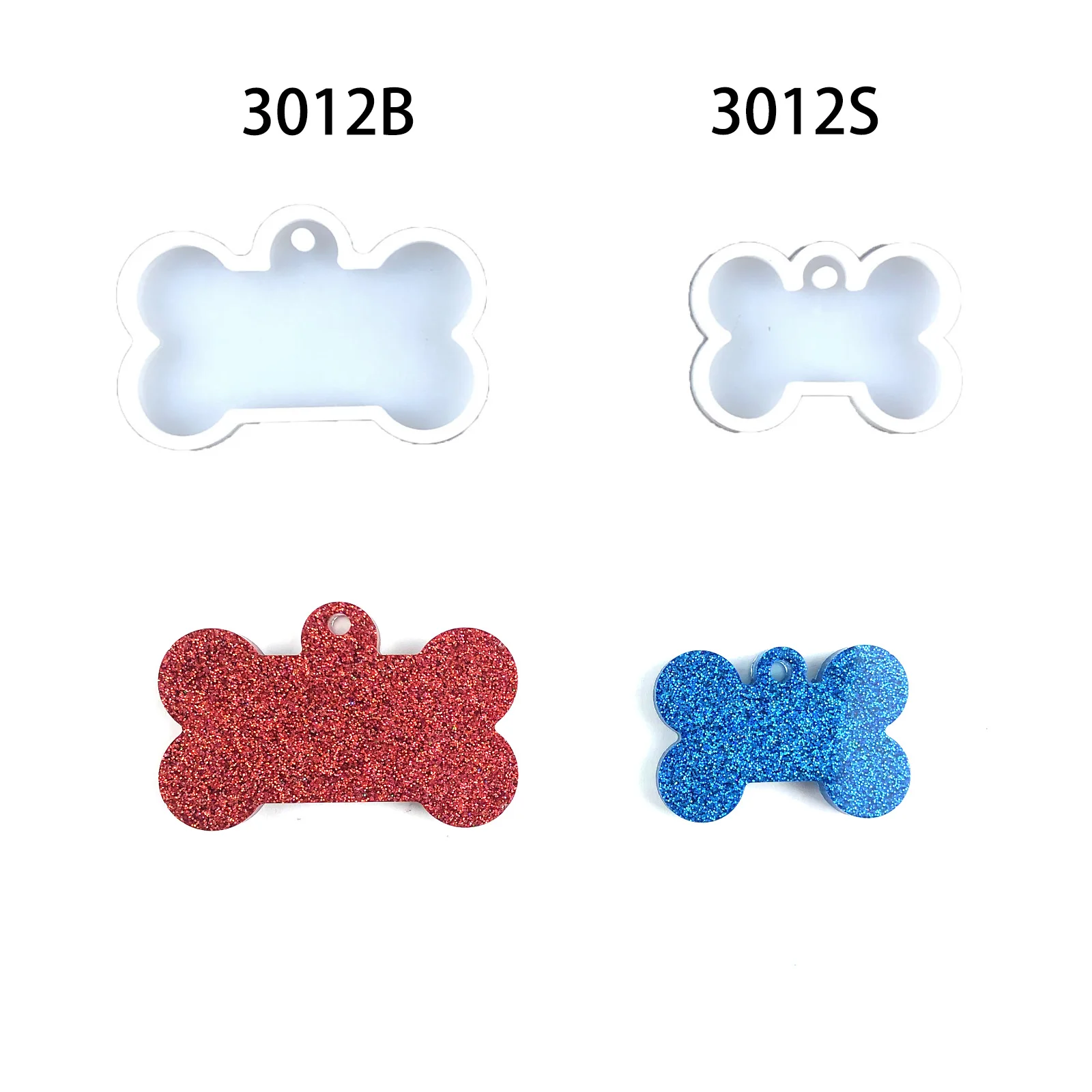 3012 dog bone keychain silicone dog