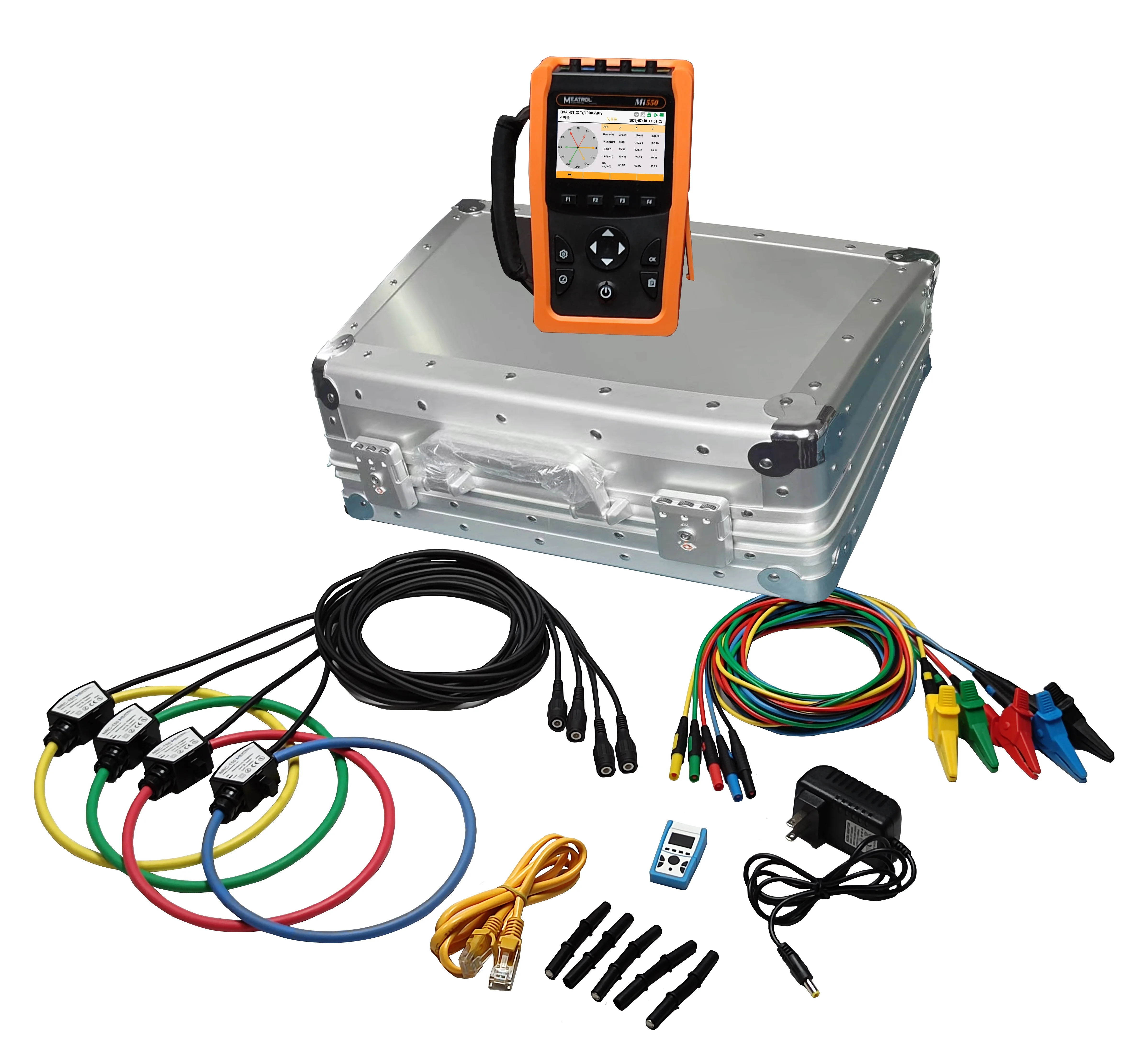 MI550 Handheld Power Quality Analyzer Portable Power Meter With AC Voltage Current Unbalance PV Measurement KWH Meter