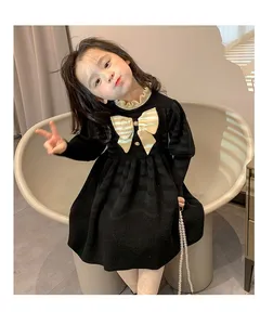 New Design Spring Clothes Autumn and Winter New Year Sweater Korean Children's Girls Sweater Dress Clothes for Kids
