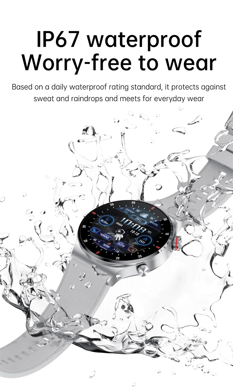 2024 Smart Watch with HD Screen ECG PPG Health Tracker Waterproof Fitness Bracelet Sport Camera Application for IOS System