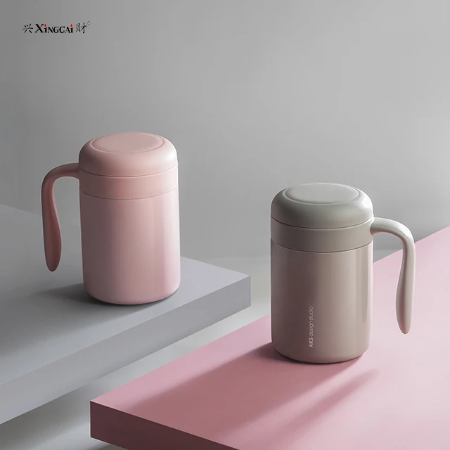 AKS Office Double Wall Vacuum Insulated Coffee Cup SUS 304 Stainless Steel  Mugs