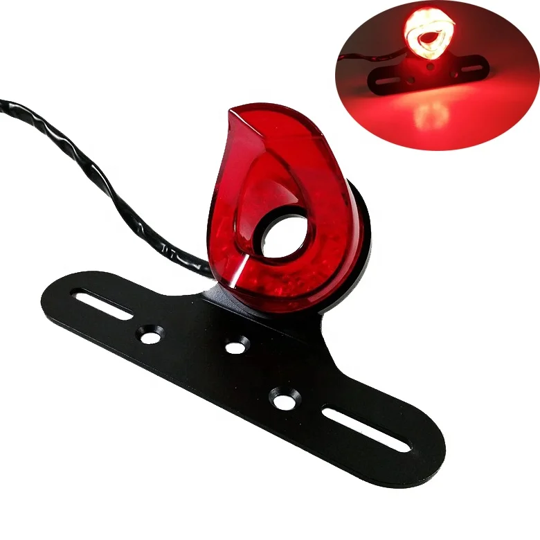 Wholesale Universal Motorcycle Rear LED Tail Lights Red/Smoke Lens Taillights License Plate Bracket Braking Light For Dirt Bike m.alibaba.com