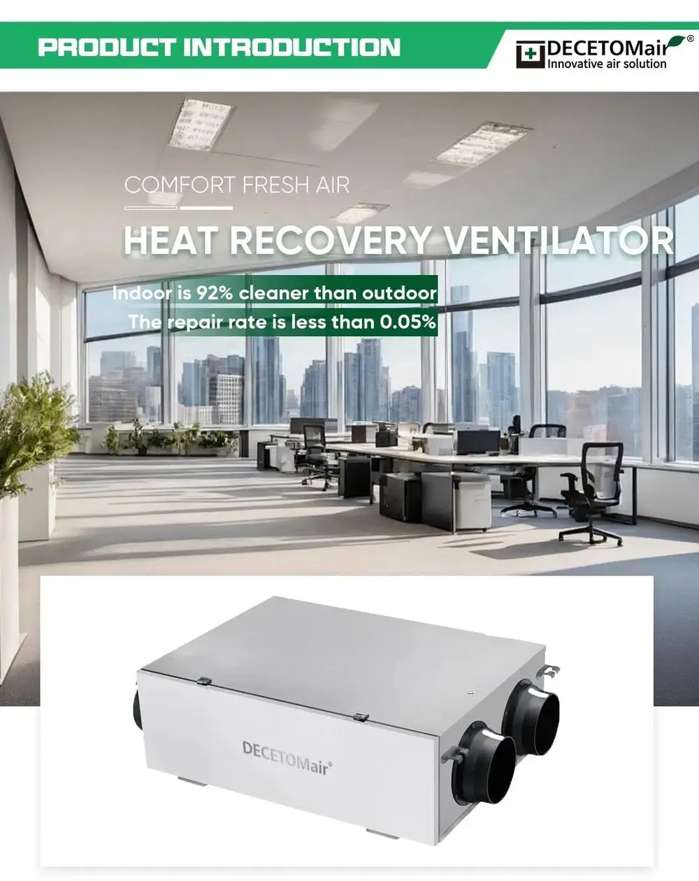 Home Hvac Systems, 150m3/h, ERV - detail 4