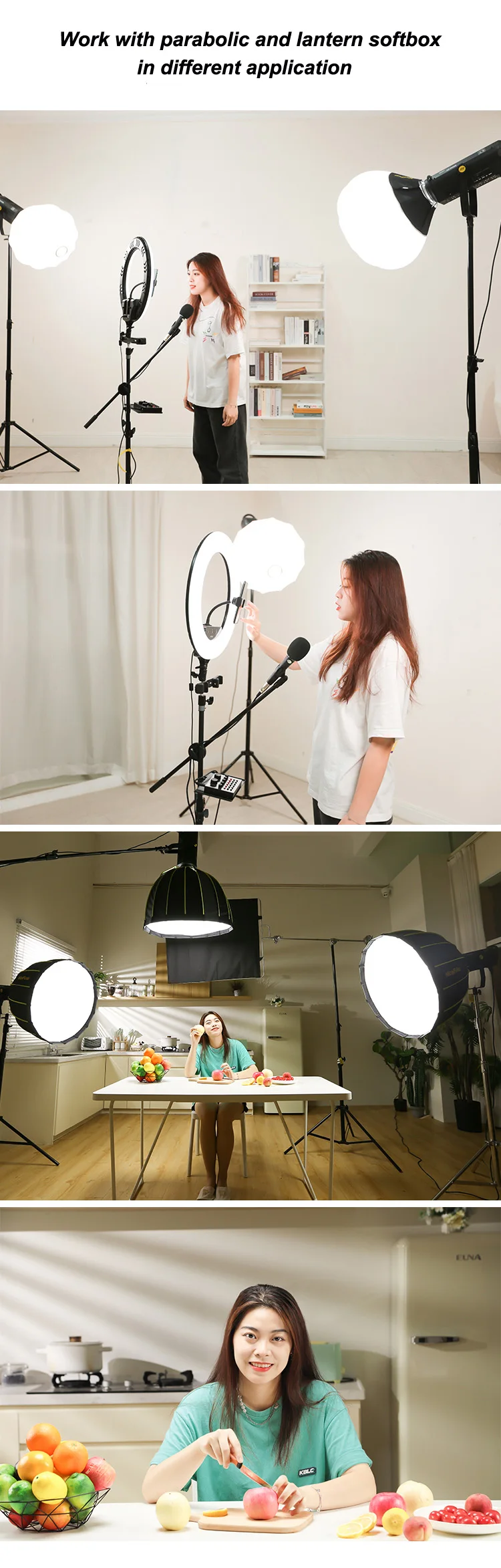 LED-3000B.Pro  NiceFoto 300W Professional LED Video Light film light photographic Equipment studio lighting 5600K