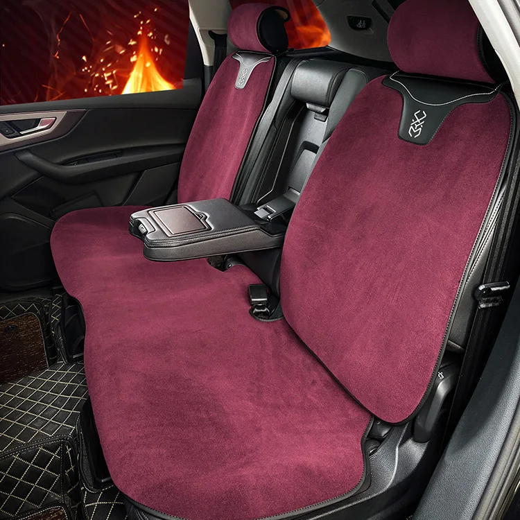 Оптовая продажа чехол на автомобильное сиденье удобная однотонная подушка для четырех сезонов короткая плюшевая автомобильного