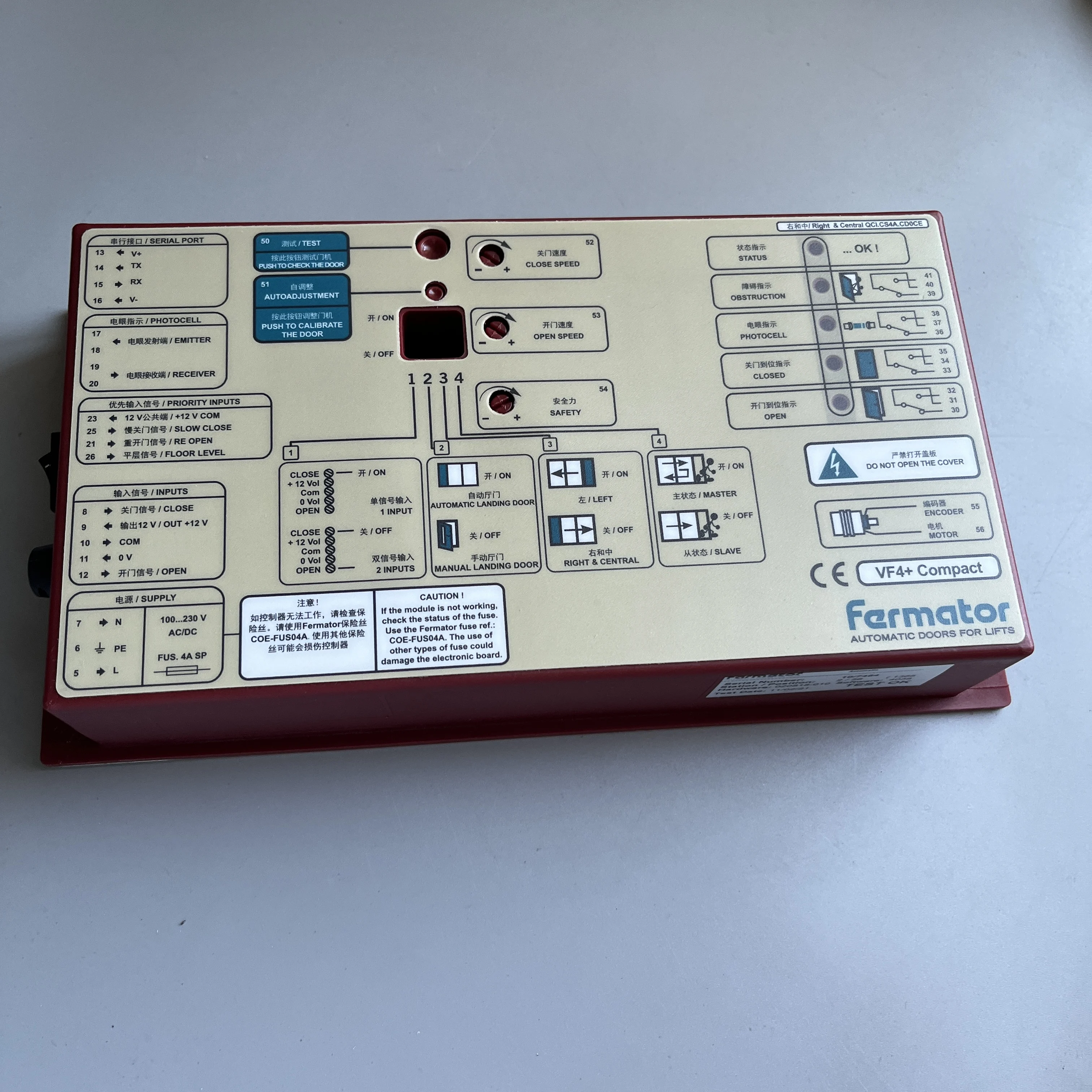 Elevator Part Fermator VVVF4+ VF4+ Lift Door Controller Elevator Controller Door Inverter