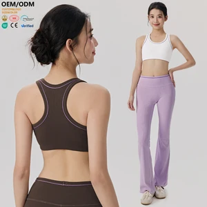 XW-DWB116021 Gym Clothing Fitness Slimming Workout Activewear High Quality Chest Pad Custom Stretchy Breathable Yoga Sports Bra