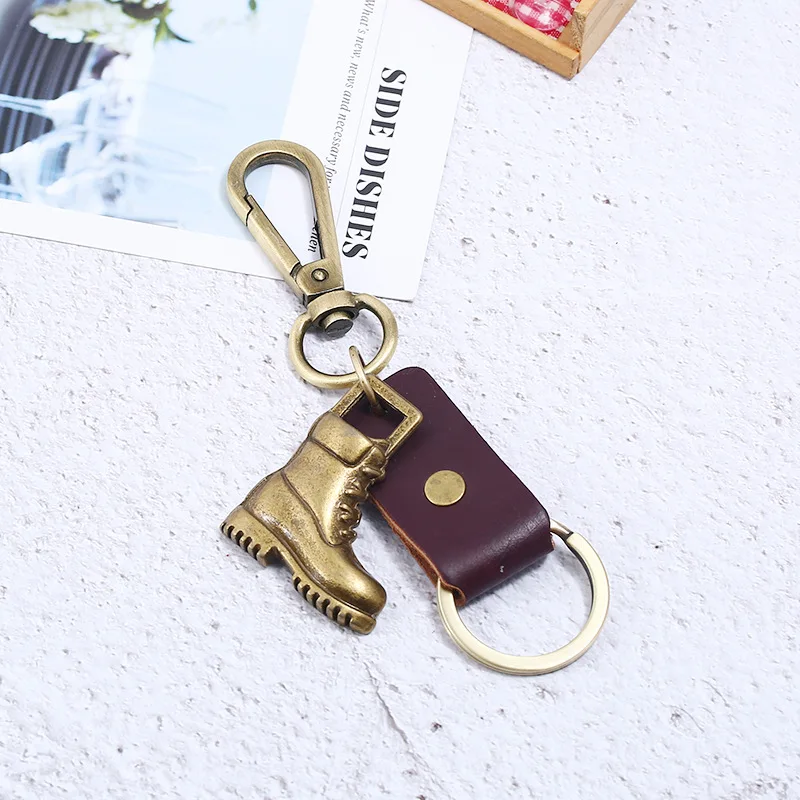 Skerwal Jewelry Alloy Boots Keychain Keys Decorative Pendant For Men