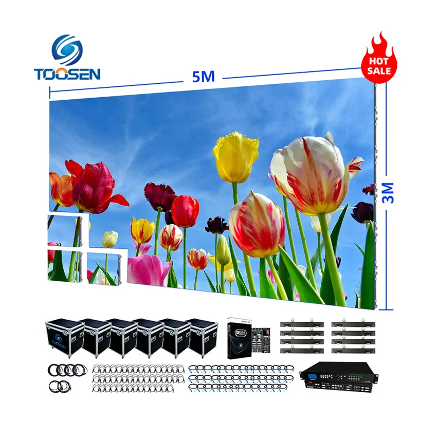 Led Screen Alibaba Interior Exterior Stage LED Pantalla 5mx3m LED Wall P1.9 P2.6 P2.9 P3 ...