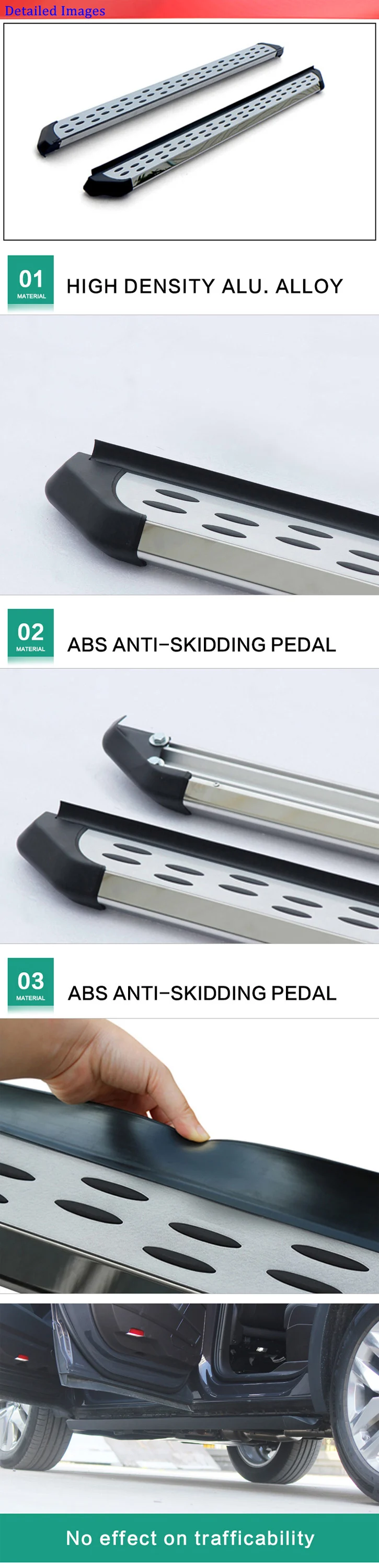 Durable Aluminum Alloy Fixed Step Suv 4x4 Accesorios Para Auto Running Boards for KIA SORENTO Side Steps manufacture