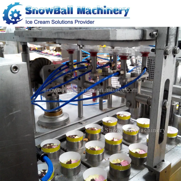 Customizable Automatic Industrial Linear Ice Cream Cup Filling Production Plant