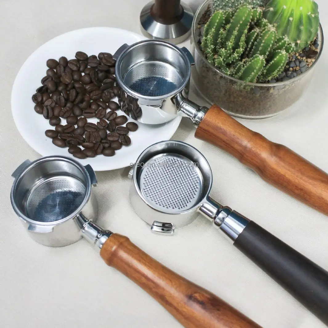 58mm stainless steel portafilter with wooden handle espresso machine drip coffee tea filter accessories-6