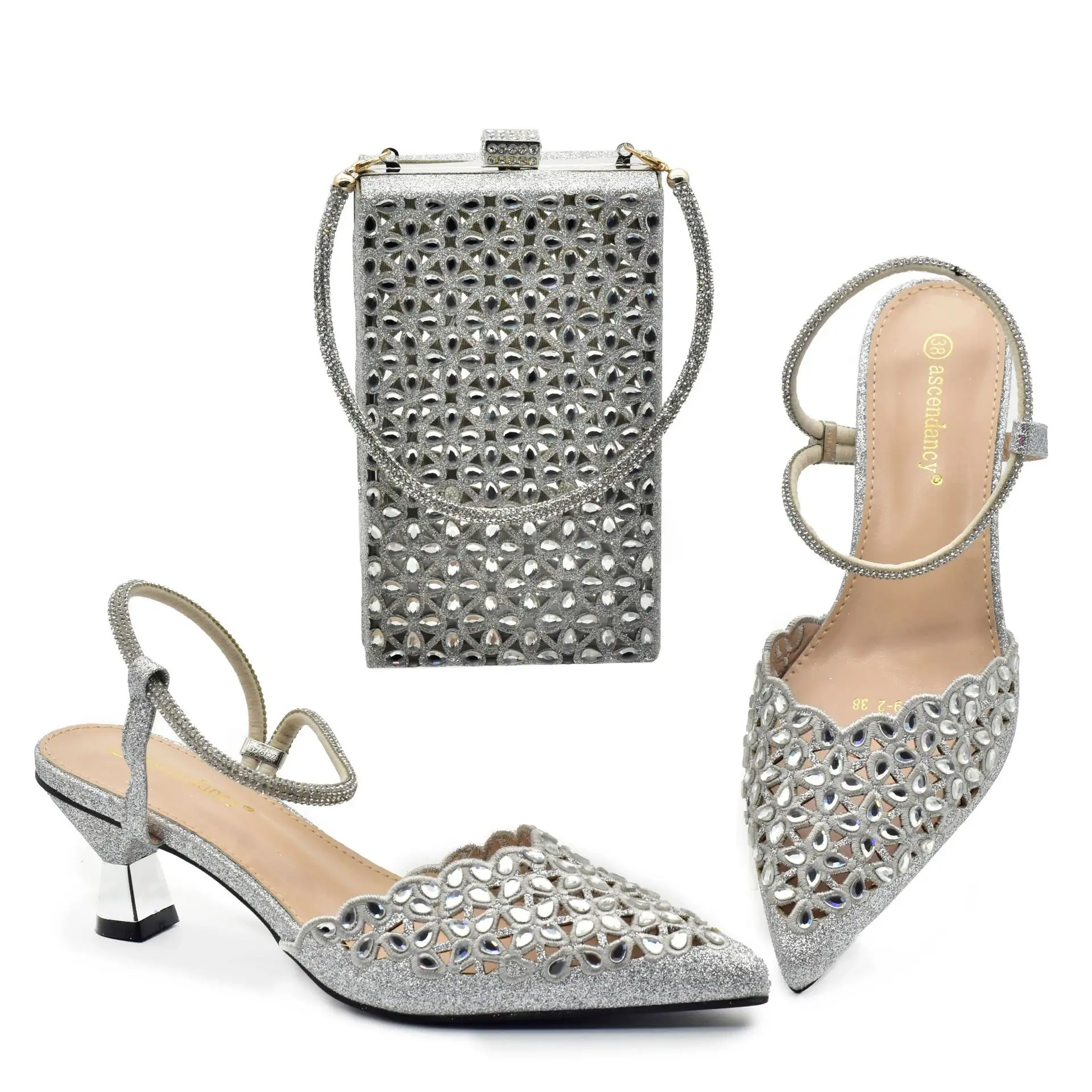 High Quality Beauty Shinny Pumps Ladi Shoe Breathable Jelly Wedding High Heels Shoes for Women