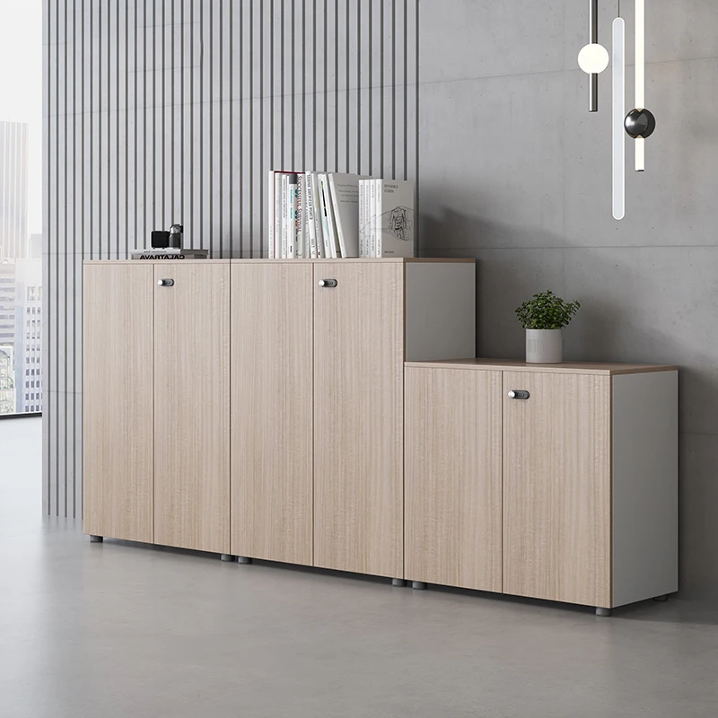 Double Doors File Modular Wood Organizer Storage Short Filing