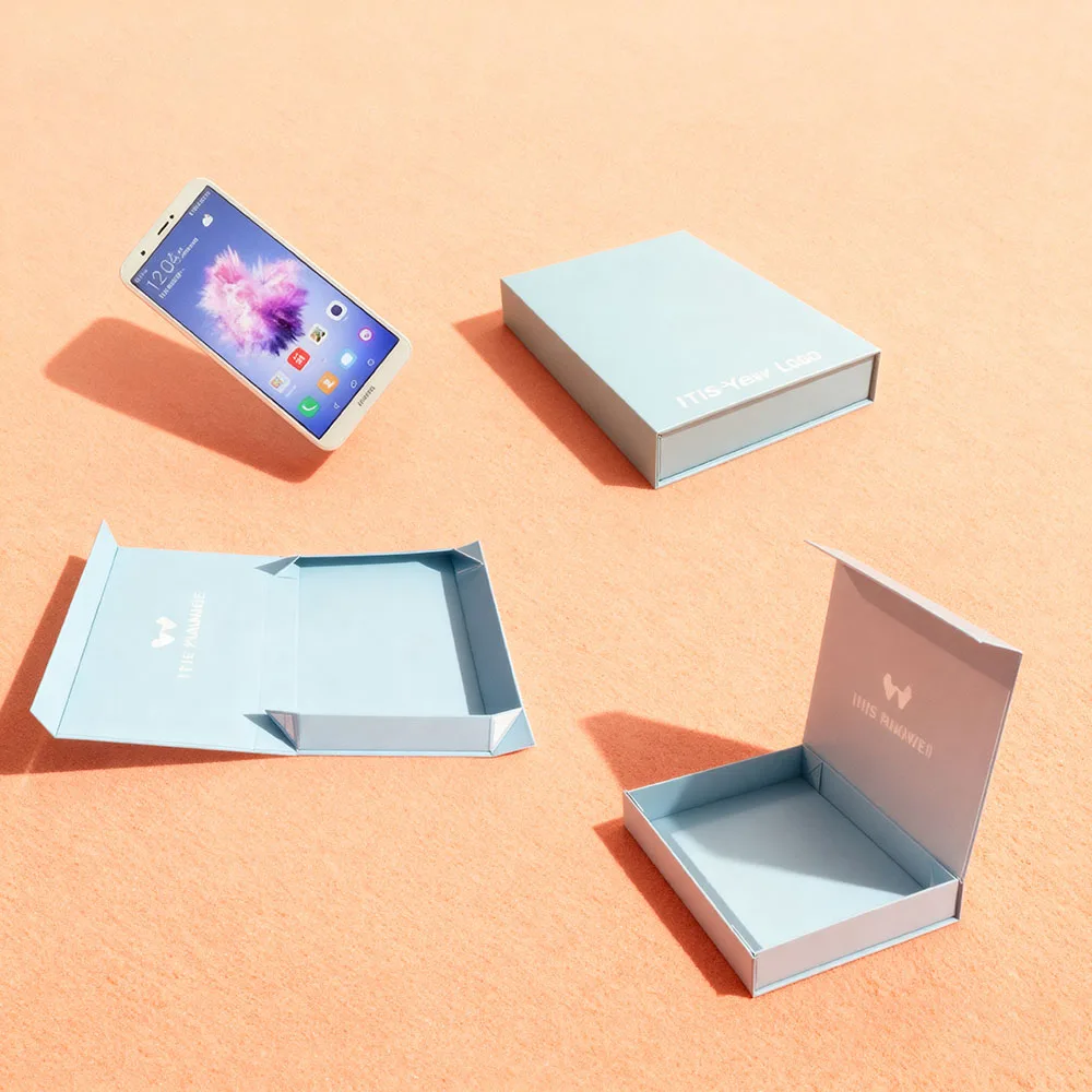 تغليف هواتف ممتاز | علبة ورق مطلي حسب الطلب | تصميم طي بإغلاق مغناطيسي