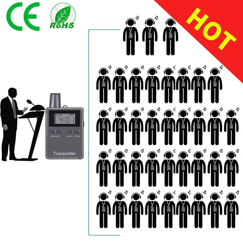 Rich Age whisper Audio Guide System Portable Radio Transmitter Simultaneous Translation Interpretation Conference System