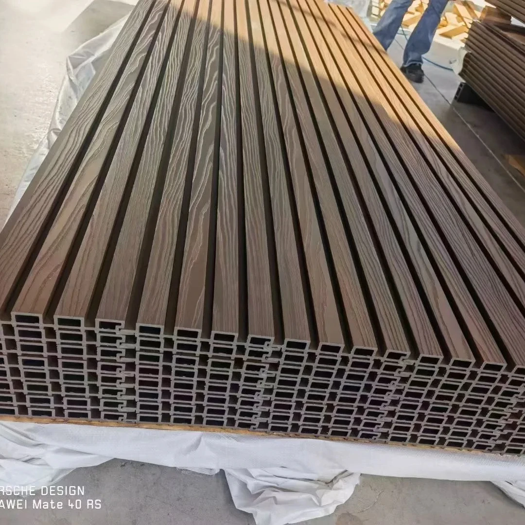 Customized Color Modern WPC PE Wooden Wall Panel Board for Outdoor Wall Decoration