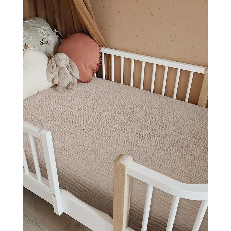 100 Breathable Organic Cotton Baby Bed Sheet Super Soft Machine